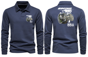 BOEING 777 GENX LONG SLEEVE POLO